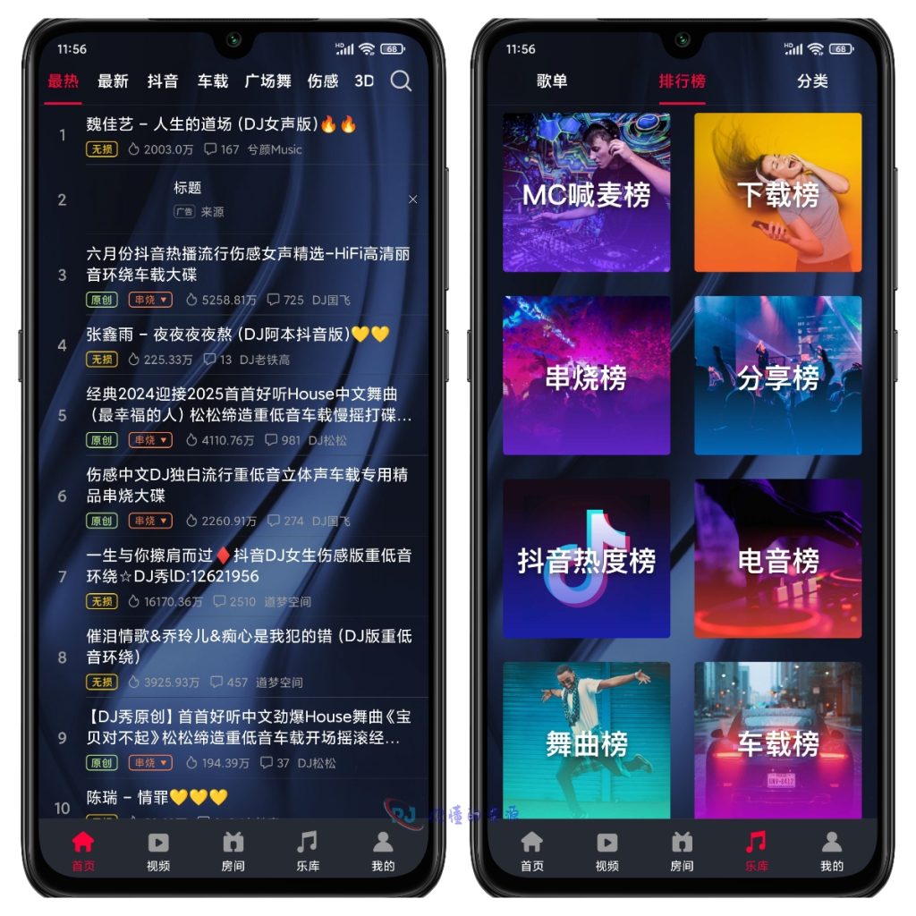 DJ秀破解版 抖音、车载、伤感等 去除广告 专业DJ音乐-你懂的资源